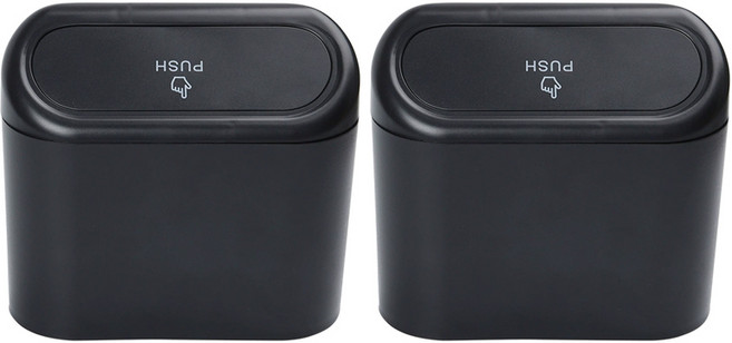 코히모 차량용 원터치 휴지통 5W0111, 블랙, 2개