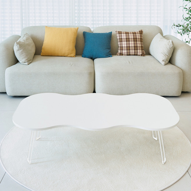 에이스홈 웨이브 1200 LPM 좌식 접이식 테이블, 화이트