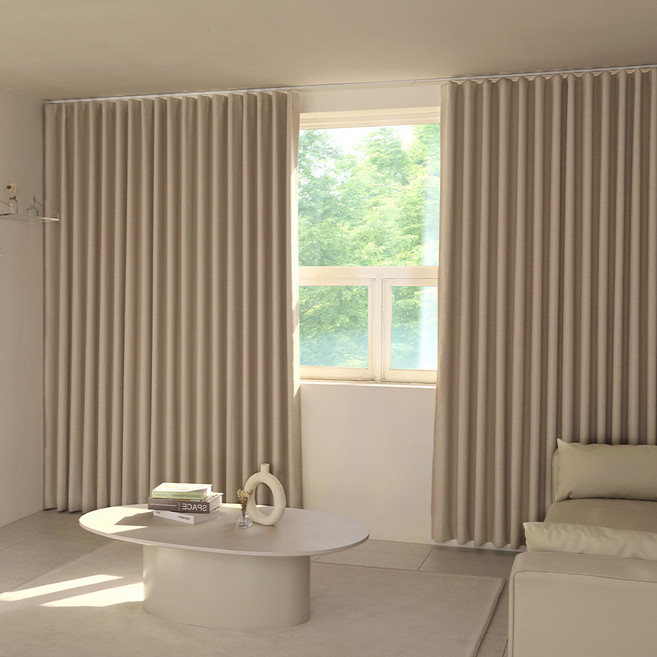 창안애 플레인 주름유지가공 형상 암막커튼