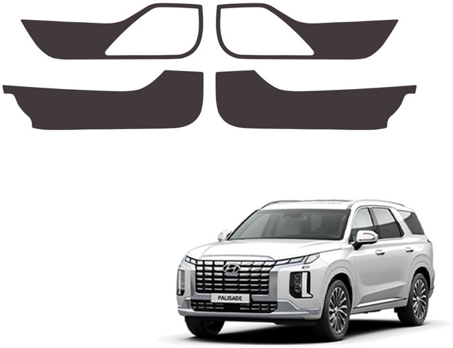 메이튼 스크래치 순정 컬러 가죽 도어커버 세트, 현대 더 뉴 팰리세이드, 초코브라운