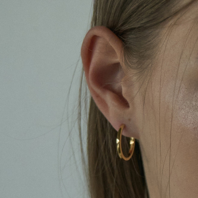 아오라 여성용 데일리 베이직 원터치 링 귀걸이