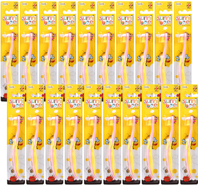 지앤마 써니비 키즈 유아 칫솔 1단계, 여아용, 1개입, 20개