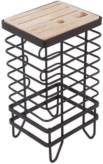 모나코올리브 망고너츠 프리미엄 철제 칼블럭 꽂이, 다크브라운, 1개