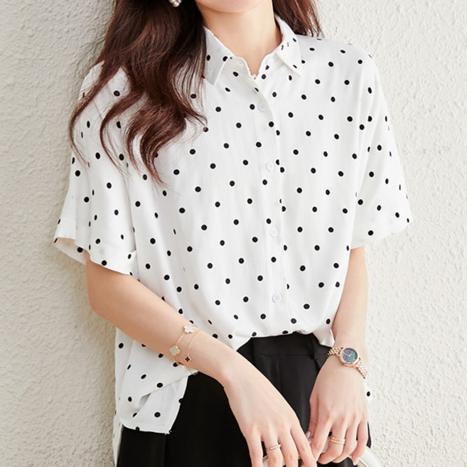 포플러앤씨 도트 블라우스 P24SMBL032134