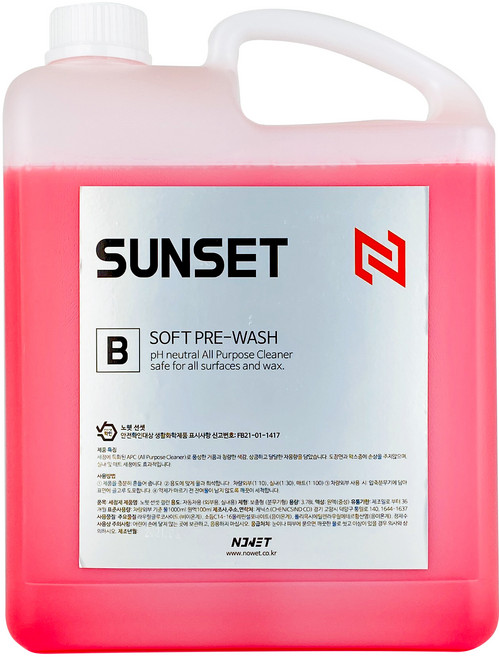 노웻 차량용 선셋 자몽향 프리워시 APC 갤런 다목적세정제, 3.78L, 1개