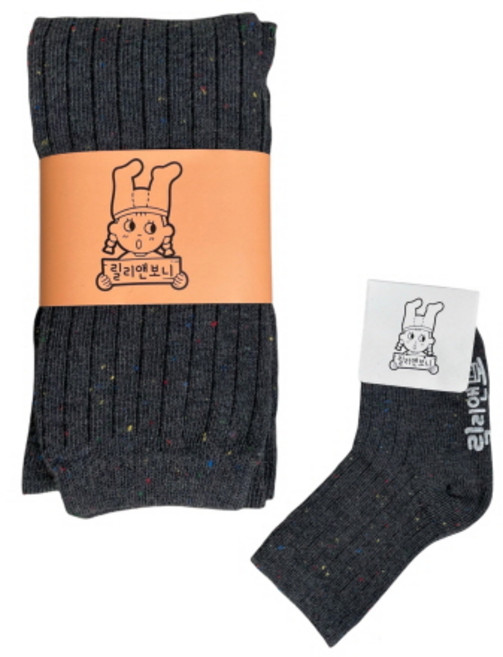 릴리앤보니 여아용 보카시 골지 분리 미끄럼방지 타이즈