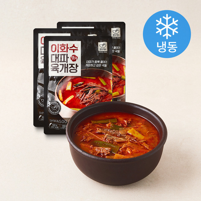 참도깨비 이화수 대파육개장 (냉동), 520g, 3개