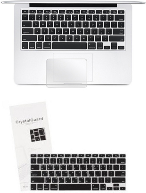 주원컴퍼니 맥북 에어 13 블랙 키스킨 + 터치패드 필름 A1932, 1세트