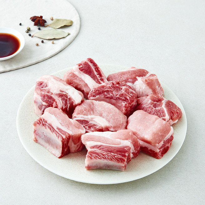 보담 무항생제 인증 바로 신선 한돈 갈비 찜용 (냉장), 1개, 600g