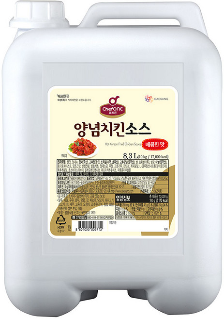 대상 쉐프원 양념치킨 소스 매콤한 맛, 10kg, 1개