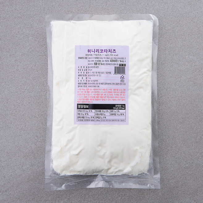 허니 리코타 치즈, 1kg, 1개입, 1개