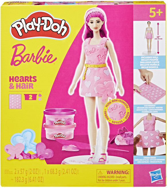 Hasbro 孩之寶 Play-Doh 培樂多 芭比娃娃時尚設計師組, 182.3g, 派對造型, 1盒