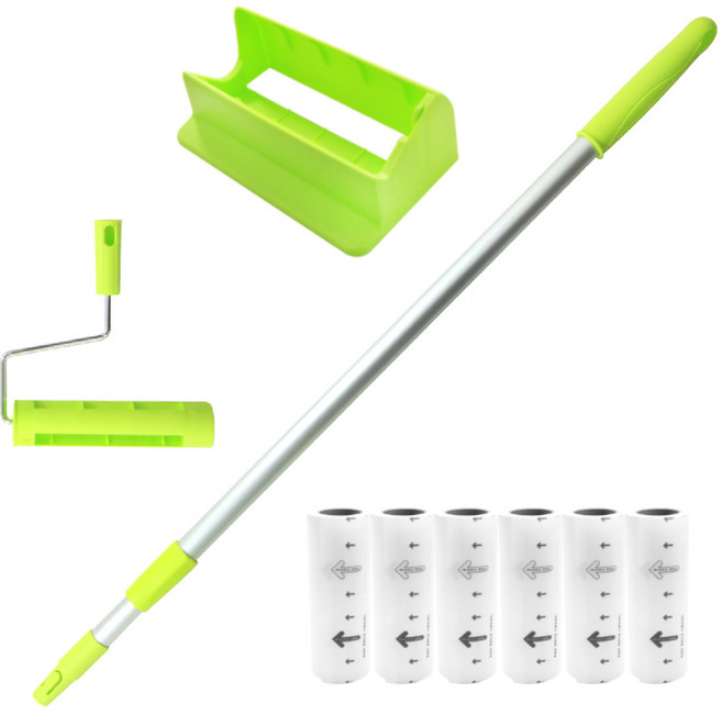 롱 테이프 클리너 막대봉 본품 + 받침대 + 리필 6p, 1세트