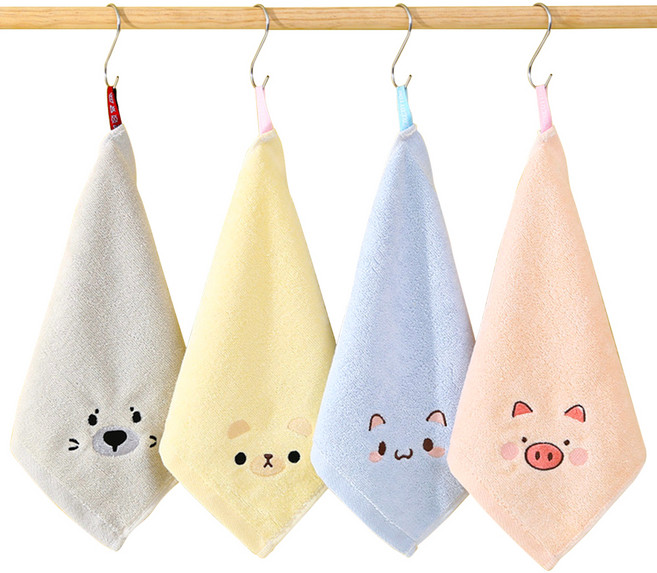 어린이집 고리 수건 답례품 핸드타월 4종 세트, 동물, 1세트