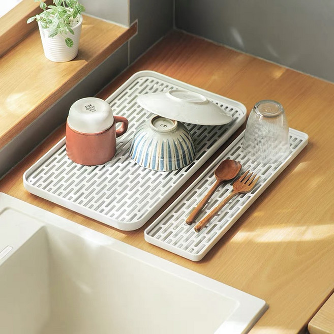 마이워니 주방 물빠짐 미니 식기 건조대 2종, 1단, 그레이, 1세트