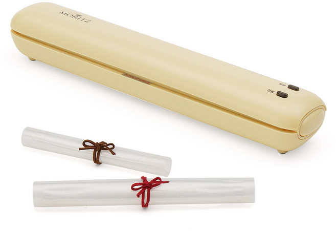 모리츠 원터치 마카롱 진공포장기 옐로우, MJP-1200FJY