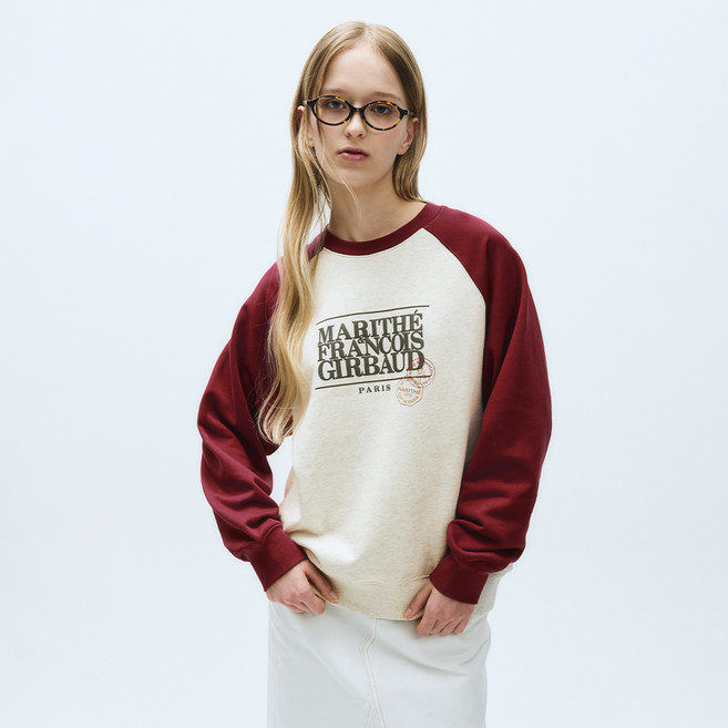 MaritheFrancoisGirbaud 男女通用 CLASSIC LOGO COLOR BLOCK RAGLAN SWEATSHIRT