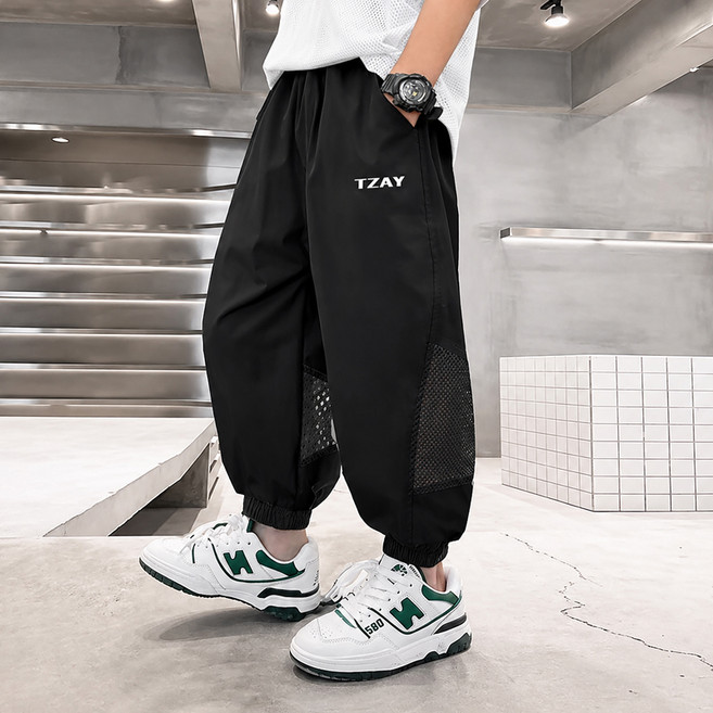 Starbean 兒童網眼夏季束口褲