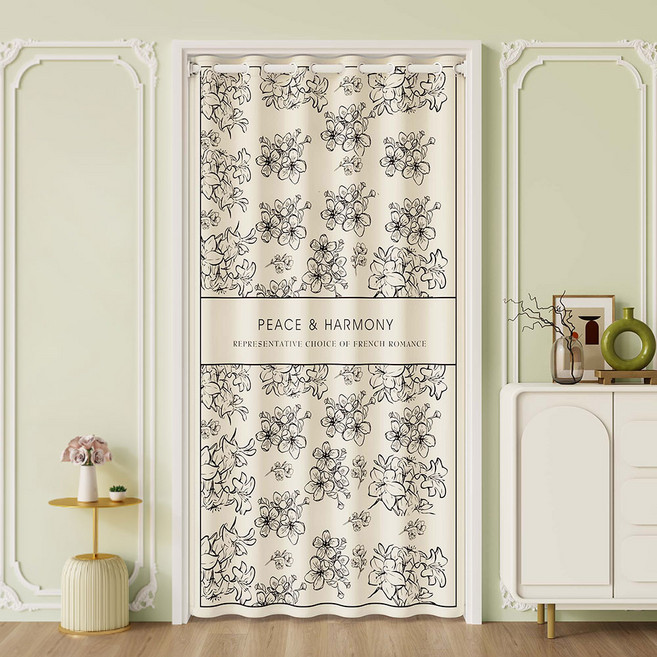 지앤와이 플로르 공간분리 가리개 롱 도어커튼