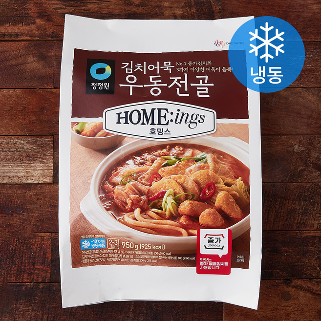 청정원 호밍스 김치어묵 우동전골 2~3인분 (냉동), 950g, 1개