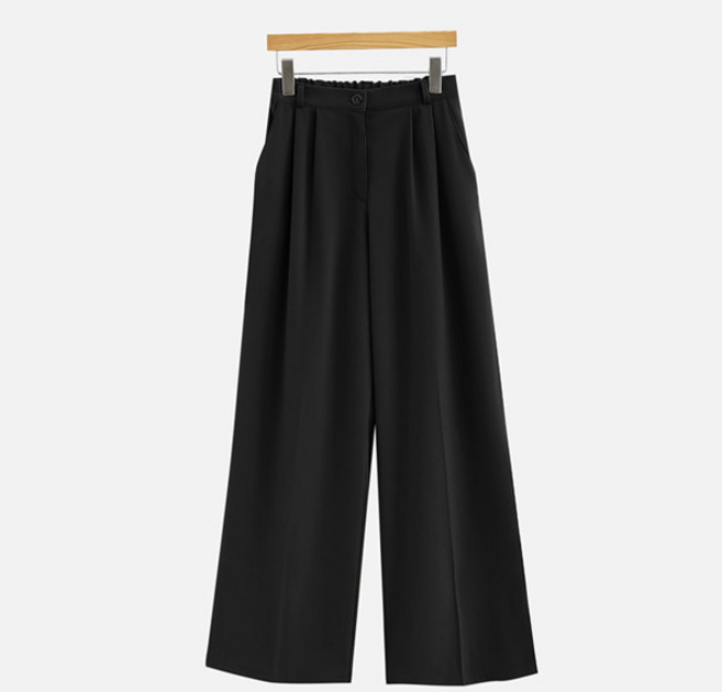 패션풀 여성용 온키 뒷밴딩 와이드 슬랙스 27703