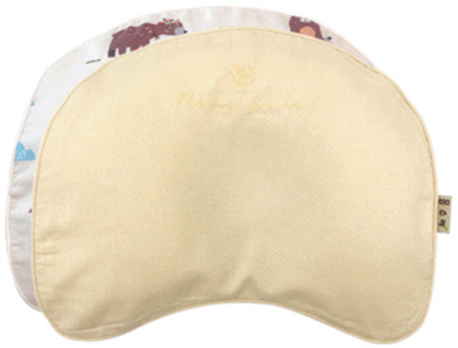 몽슈레 베베룬 달님 태열 베개 + 무지 + 동물 캐릭터 커버 세트, 버터(무지커버), 1개