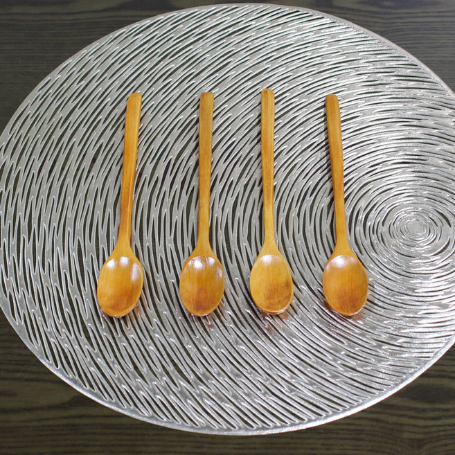 원목 조리도구 롱 티스푼, 4개