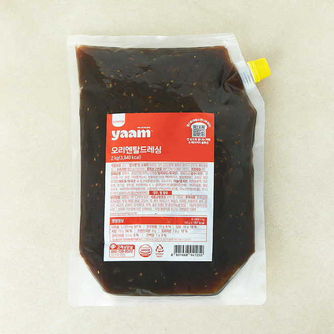얌(yaam) 오리엔탈 드레싱, 2kg, 1개