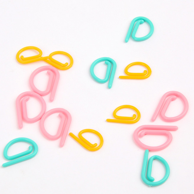 日本 Tulip 掛鉤型毛線編織記號圈 TA-0054 15入, 什錦色記號圈組, 1組