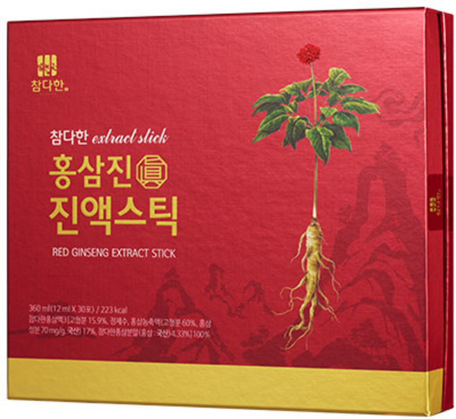 참다한 홍삼진 진액스틱 30p, 360ml, 1개