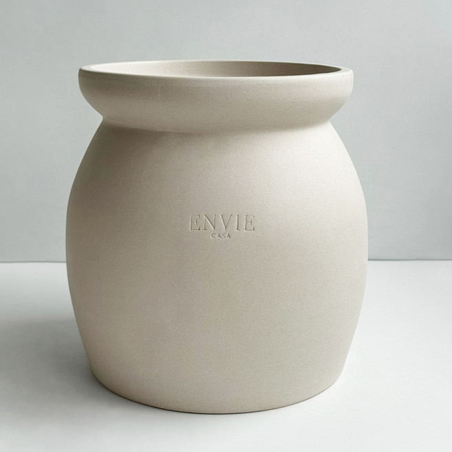 앙비까사 우유병 토분, 베이지, 1개