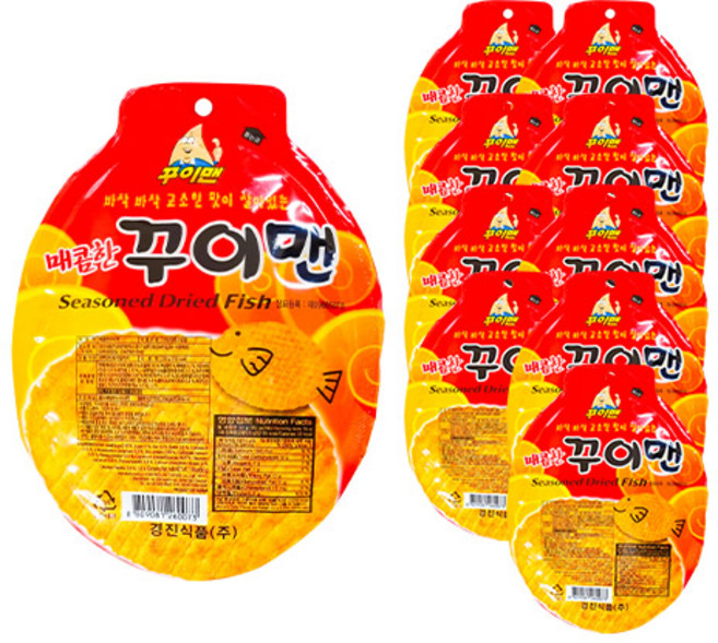 매콤한 꾸이맨 어포스낵, 30g, 10개