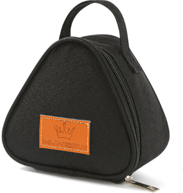 간편 보관 보온 미니 삼각 도시락 가방 JNH1005, 블랙, 1개