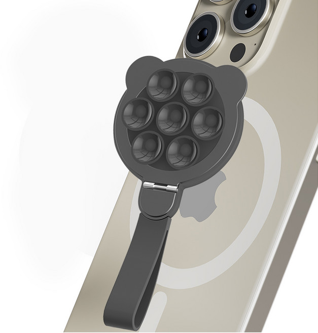 하이온 핸디 맥세이프22 흡착패드 스트랩 거치대, 블랙, 1개