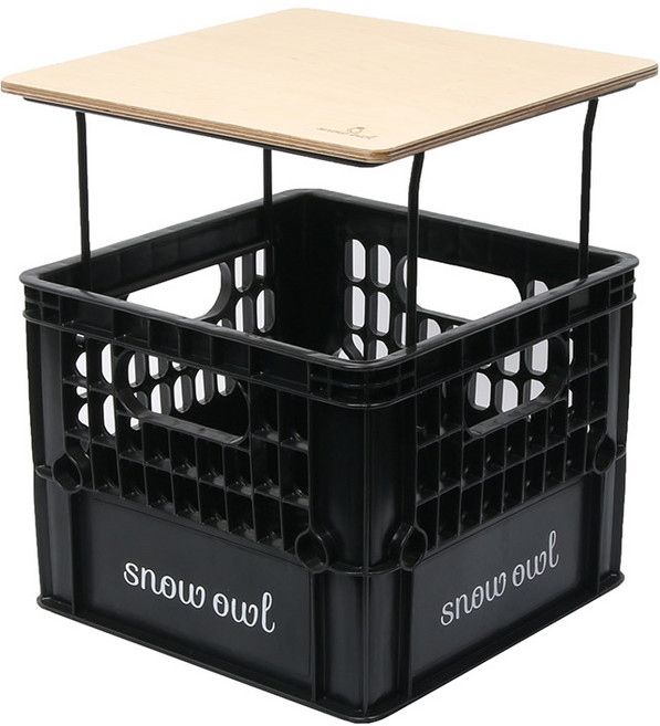 스노우아울 밀크박스 + 메탈 랙 + 우드상판, 1개