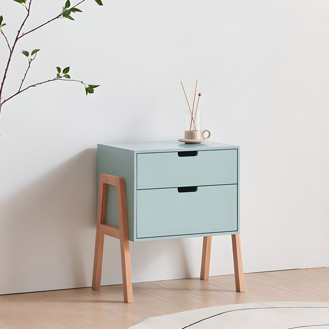 Paroma 2層抽屜收納邊桌, 1個, 綠色