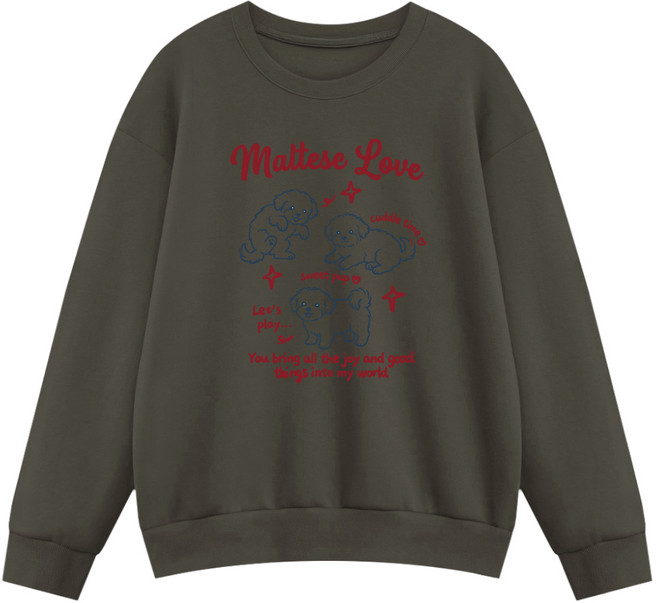 Little rabbit 親子款狗狗素描家庭上衣