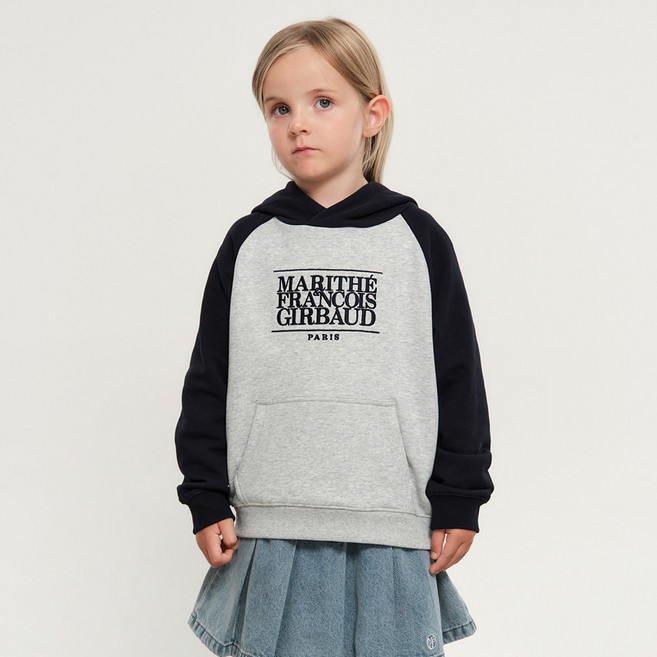마리떼프랑소와저버 마리떼키즈 아동용 클래식 로고 컬러 배색 나그랑 후드 티셔츠