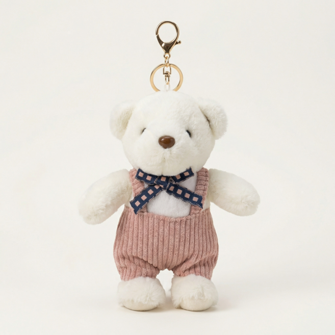 금홍팬시 곰돌이 선물 가방 인형키링, 핑크, 1개, 15cm