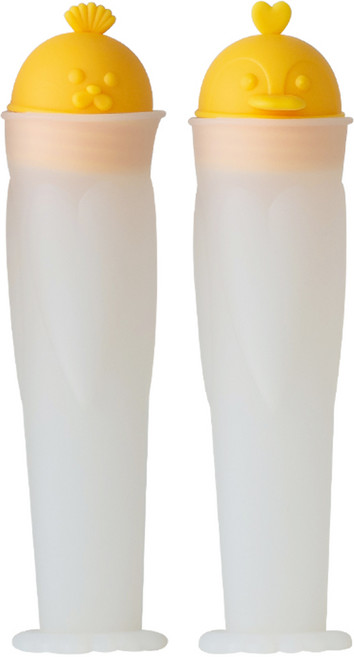 플라이토 실리콘 아이스크림틀 몰드 물개 + 펭귄 세트, 옐로우, 1개