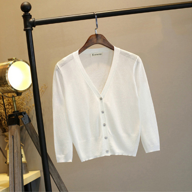 알로데 여성용 가우디움 브이넥 가디건 7부