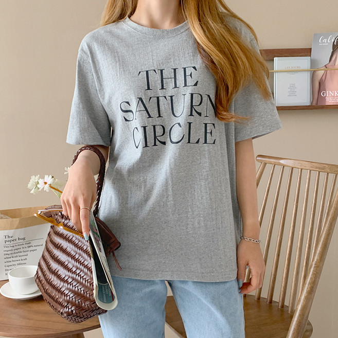 온더리버 여성용 더사이클 레터링 반팔 티셔츠