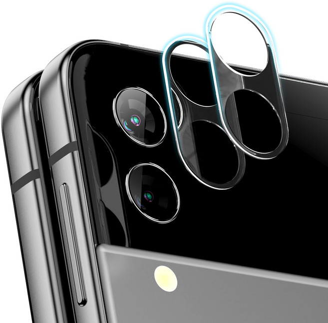 구스페리 빛번짐 방지 에어가드 카메라 렌즈 풀커버 강화유리 휴대폰 액정 보호필름 2p 세트 투명, 1세트