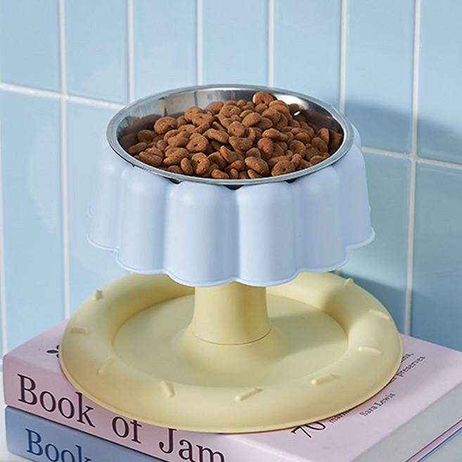 딩동펫 반려동물 구겔호프 멀티 스텐 식기, 블루, 1개