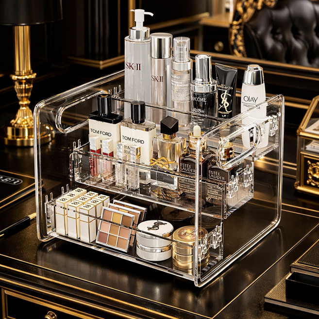 예은홈시스 예홈 프리미엄 아크릴 올인원 정리함, 투명, 1개