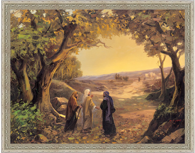 이요한 화백 캔버스 성화 35 엠마오로 가는 길, 실버1