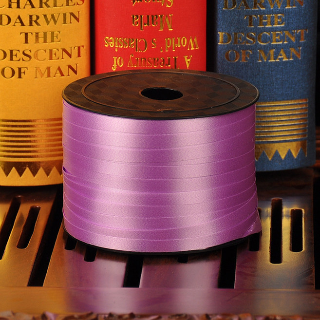 마켓피아 다용도 포장 리본 선물 장식 작업노끈 0.5cm x 90m, 라이트 퍼플, 2개