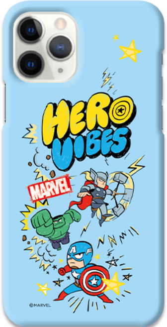 마블 패턴 슬림 휴대폰 케이스