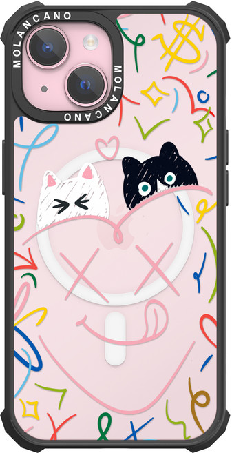 모란카노 임팩트 디자인 맥세이프 라인 휴대폰 케이스