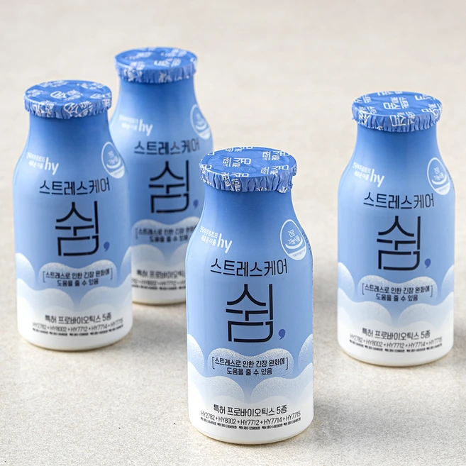 에치와이 스트레스 케어 쉼 요구르트, 1개, 4개입, 140ml - 쿠팡